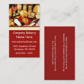 ベーカリーのシェフの名刺を焼く焼いた食品を 名刺 (正面/裏面)