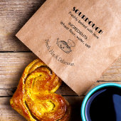 ベーカリーのソース生地の成分包装 ラバースタンプ