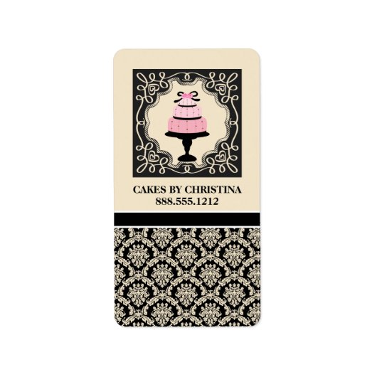 ベーカリーのビジネス製品ラベル{Cakes} ラベル (正面)