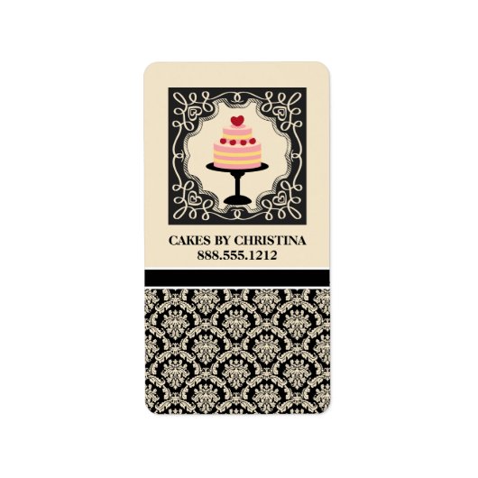 ベーカリーのビジネス製品ラベル{Cakes} ラベル (正面)