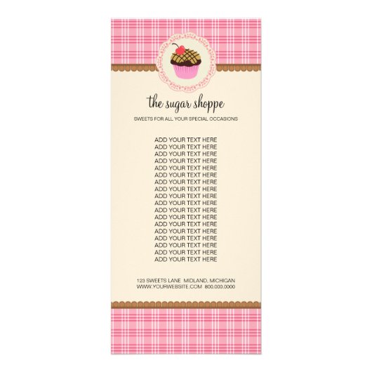 ベーカリーのブティックプロダクト棚カード ラックカード (正面)