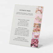 ベーカリーの価格リストのカスタム写真 台座サイン (正面)