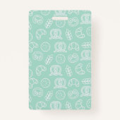 ベーカリーの写真パーソナライズされた バッジ (裏面)