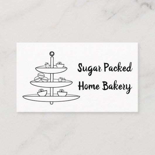 ベーカリーの取り扱い階層型プレート名刺 名刺 (正面)