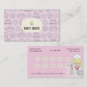 ベーカリーの名刺およびスタンプカード ロイヤリティカード (正面/裏面)