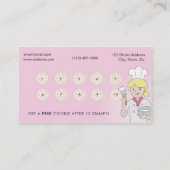 ベーカリーの名刺およびスタンプカード ロイヤリティカード (裏面)