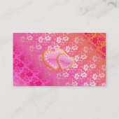 ベーカリーの名刺のかわいいカップケーキの花柄のレース 名刺 (裏面)