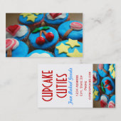 ベーカリーの名刺のカップケーキ 名刺 (正面/裏面)