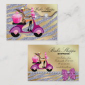 ベーカリーの名刺のシマウマの銀の金ゴールドの輝き 名刺 (正面/裏面)