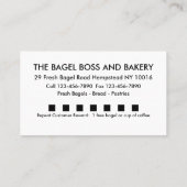 ベーカリーの名刺 ロイヤリティカード (裏面)