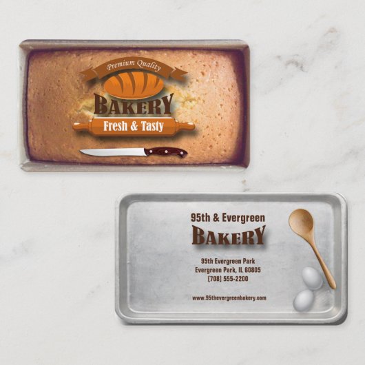 ベーカリーの名刺 名刺 (正面/裏面)