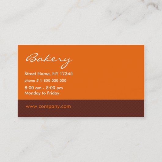 ベーカリーの名刺 名刺 (正面)