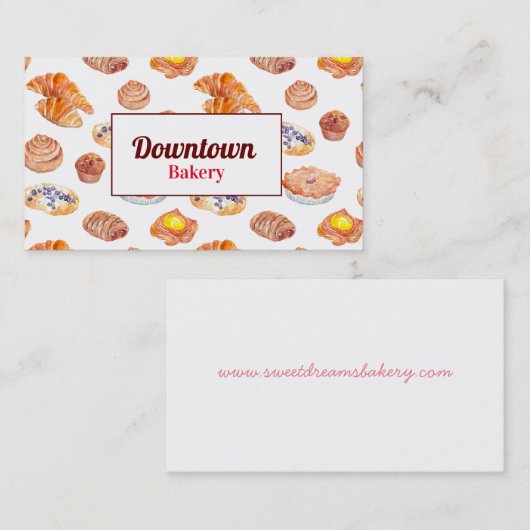 ベーカリーの名刺 名刺 (正面/裏面)