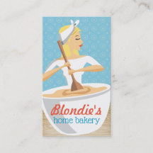 ベーカリーの女性ベーキングミキシングボウルの金髪