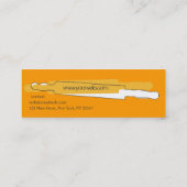 ベーカリーの専門のシェフ麺棒 スキニー名刺 (裏面)