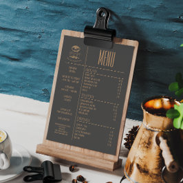 ベーカリーの小さいCaffeeテーブルメニュー メニュー