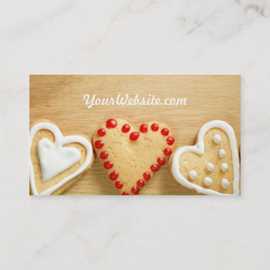 ベーカリーの手製のクッキーのカスタムな名刺 名刺 (裏面)