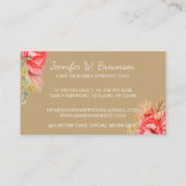 ベーカリーの茶褐色素朴の食器 名刺 (裏面)