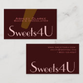 ベーカリーのChocolatierのカスタマイズ可能な名刺 名刺 (正面/裏面)