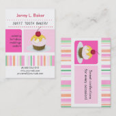 ベーカリーはカップケーキの楽しいパーソナライズ固めます 名刺 (正面/裏面)