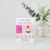 ベーカリーはカップケーキの楽しいパーソナライズ固めます 名刺 (スタンド正面)