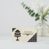 ベーカリーまたはケーキデザイナーの名刺 名刺 (スタンド正面)