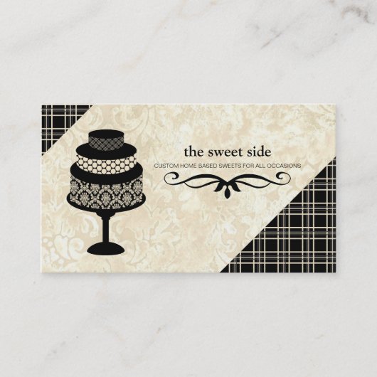 ベーカリーまたはケーキデザイナーの名刺 名刺 (正面)