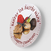 ベーカリーやパティシースイーツケーキショップ ラージ壁時計 (傾斜)