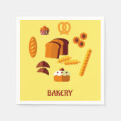 ベーカリーをテーマにしたパン菓子 スタンダードカクテルナプキン (正面)