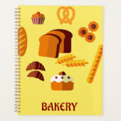 ベーカリーをテーマにしたパン菓子 プランナー手帳 (正面)