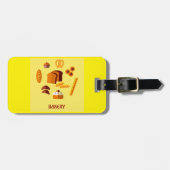 ベーカリーをテーマにしたパン菓子 ラゲッジタグ (正面横)