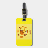 ベーカリーをテーマにしたパン菓子 ラゲッジタグ (正面縦)