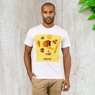 ベーカリーをテーマにしたパン菓子 Tシャツ