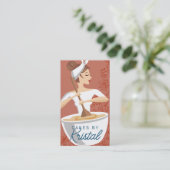 ベーカリーを混ぜたブルネットベーキングパティシエ 名刺 (スタンド正面)