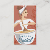 ベーカリーを混ぜたブルネットベーキングパティシエ 名刺 (正面)