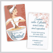 ベーカリーを混ぜたブルネットベーキングパティシエ 名刺