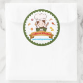 ベーカリーアイテムブランド製品カスタマイズ可能ステッカーL ラウンドシール (バッグ)