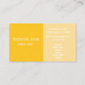 ベーカリーイエローカップケーキの名刺 名刺 (裏面)