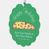 ベーカリーイタリアンクリスマスビスコティハッピーホリデイズ オーナメントカード (左)
