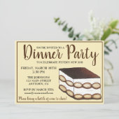 ベーカリーイタリアンティラミスデザートフードディナーパーティー 招待状 (スタンド正面)