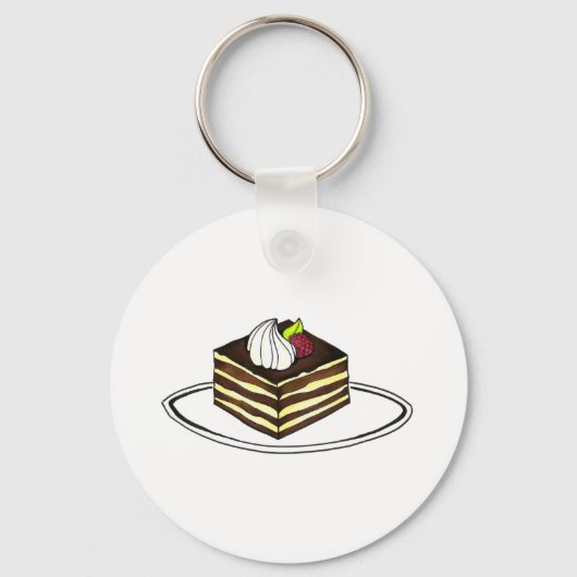 ベーカリーイタリアンティラミスラズベリーデザートペストリー キーホルダー (正面)