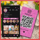 ベーカリーインスタグラムシェフピンクペストリーケーターQR 名刺