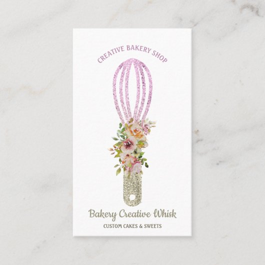 ベーカリーウィスクきらめくグリッツ金ゴールド 名刺 (正面)