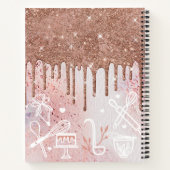 ベーカリーウィスクグリッターバラ金ゴールドピンクドリップスレシピ ノートブック (裏面)