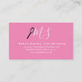 ベーカリーウィスクピンクブラックストライプズベイカー 名刺 (裏面)