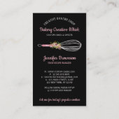 ベーカリーウィスクロゴパティシボホブラックバラ金ゴールド 名刺 (裏面)