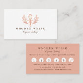 ベーカリーウィスク&フローラリーフリースビジネスロイヤリティ 名刺 (正面/裏面)