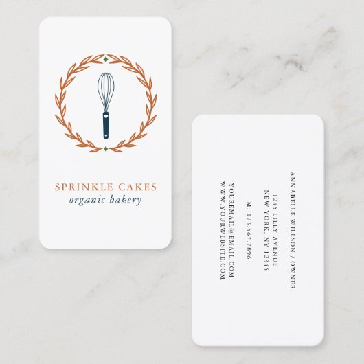 ベーカリーウィスク 名刺 (正面/裏面)