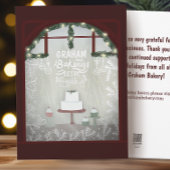 ベーカリーウィンターホリデーのお客様への感謝 シーズンカード