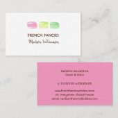 ベーカリーウオータカラーマカロフランスのーン 名刺 (正面/裏面)